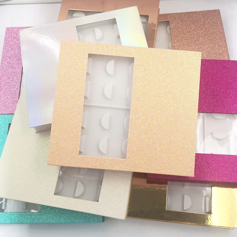 Vip momo Custom Packaging Glitter Paper magnetic Lash Book With Tray Wholesale Lashes Private Label Logo Packing Box Empty Case