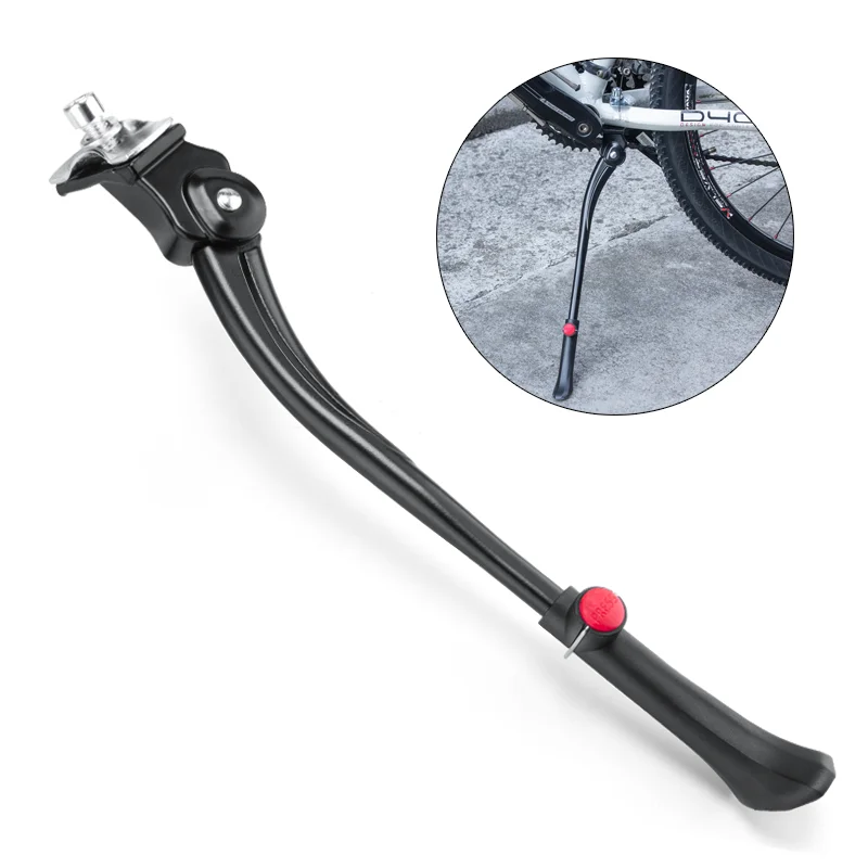 Alloy Bicycle Bike Kickstand Parking Rack 24-26'' MTB Mountain Bike Support Side Kick Stand Adjustable Footrest for Bicycle