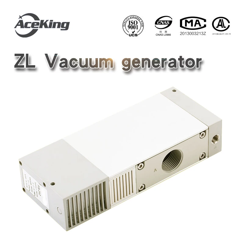 ZL Multi-stage vacuum generator ZL112 pneumatic high flow large suction negative pressure generator ZL212 pneumatic vacuum pump