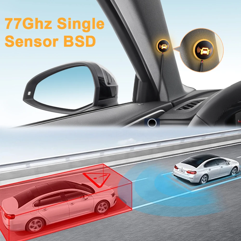 

Car BSD Radar Monitoring System Microwave 77GHz Blind Spot Sensor Lane Changing Auxiliary Reversing Radar Sensor Warning