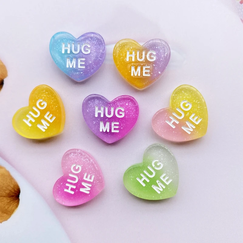 10/20Pcs Kawaii Cute Colorful peach heart Flat back Cabochons Scrapbooking DIY Jewelry Craft Decoration Accessories F05