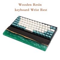 Resin Wooden Wrist Rest Pad For Mechanical Keyboard Grey Purple Blue Palm Rest 60 87 104 Keyboard Wood Tray Custom For GK61 RK87