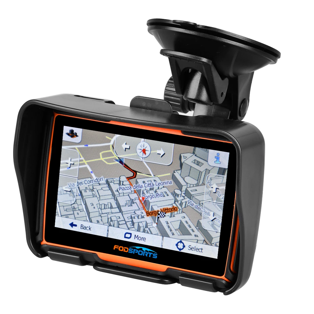 Fodsports 4.3 Inch Motorcycle GPS Navigation Waterproof Bluetooth gps Car Navigation Free Maps