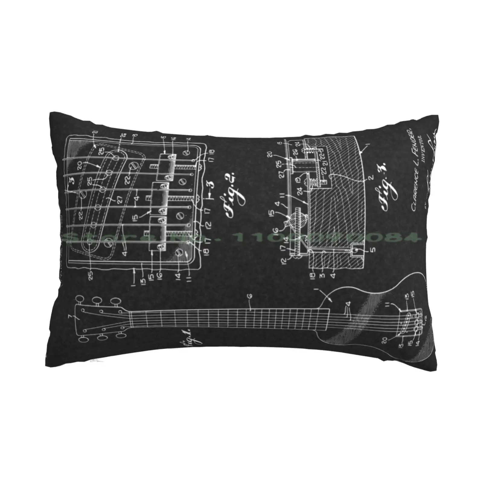 Guitar Bridge And Pickup Patent 1951 Pillow Case 20x30 50*75 Sofa Bedroom Motorsports Fb20 Racing Team Factory Petronas Biker