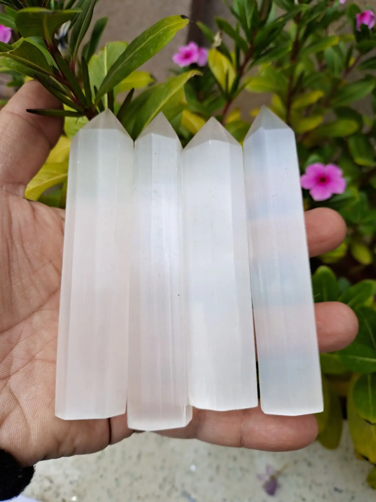 Selenite Polished Crystal Tower