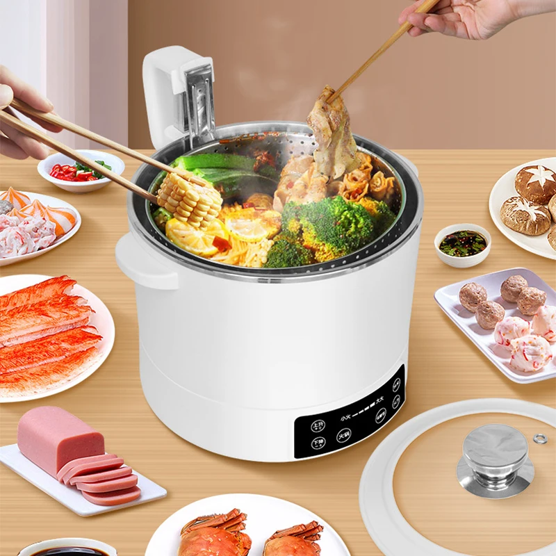 Lifting electric hot pot multi-purpose cooking pot health rice cooker rice soup separation automatic cooking all-in-one pot 3L