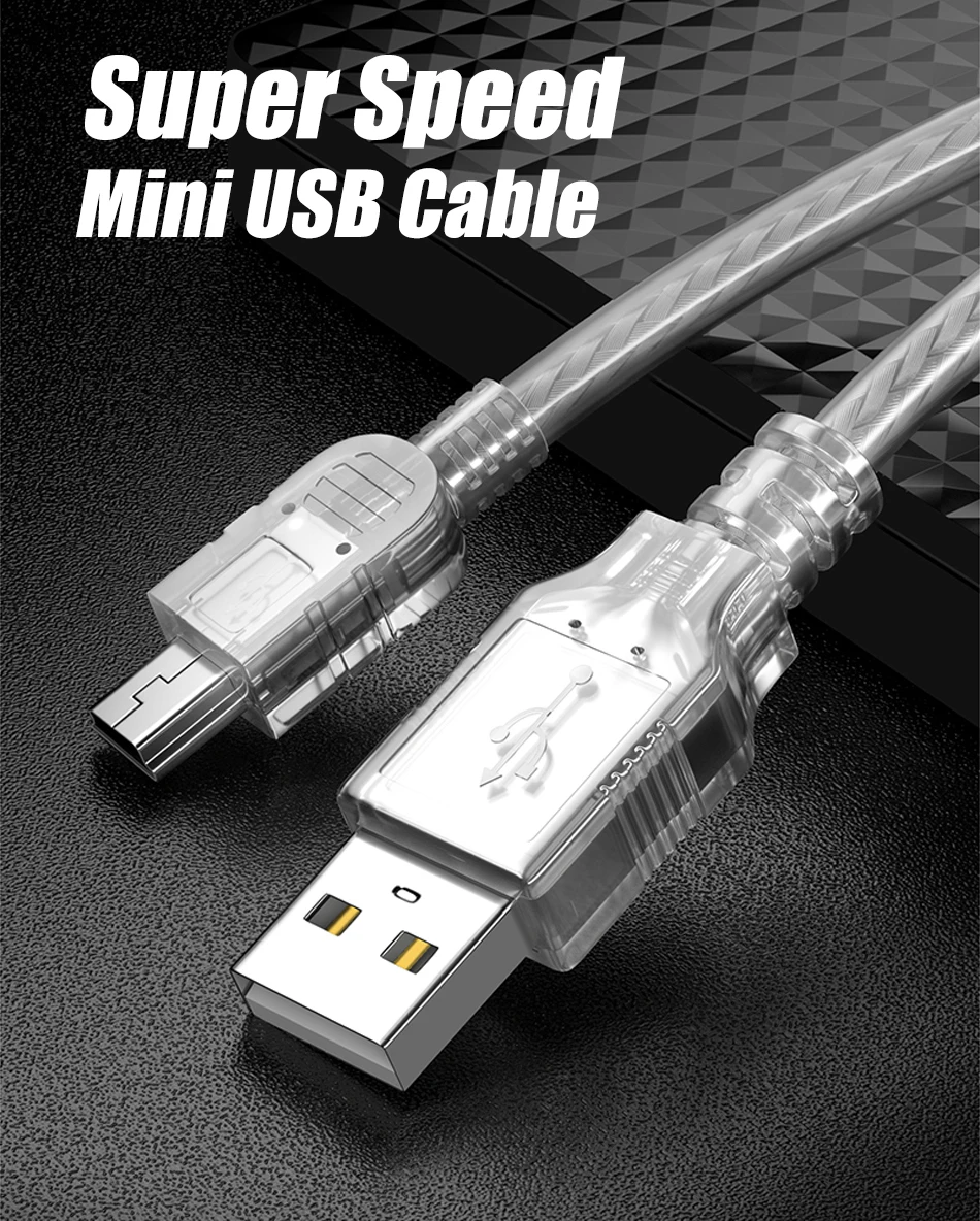 SAMZHE Mini-USB-Datenkabel T-Port-Anschluss-Ladegerät Geeignet für Canon CCD-Kamera, Dashcam, Tragbare Festplatte, MP3-Radio – Detail 1