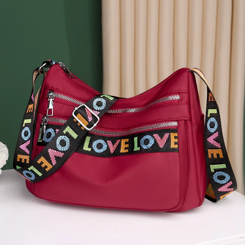 Frauen Umhängetasche Wasserdichte Nylon Oxford Schulter Messenger Taschen Casual Große Kapazität Handtasche Damen Reise Einkaufstasche – Detail 7