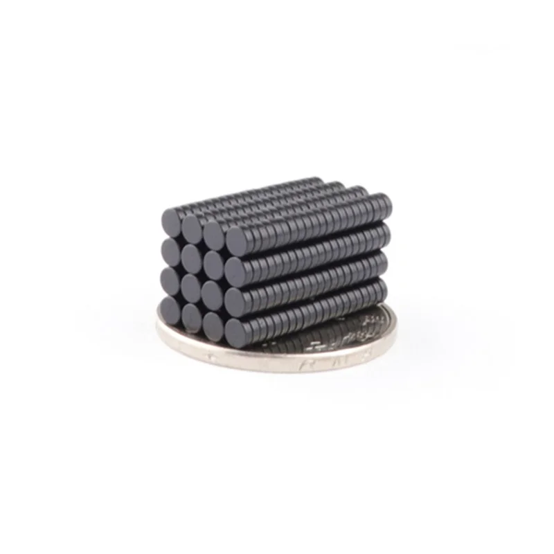 20PCS Black Epoxy Neodymium Magnet Strong Small Round Waterproof Rustproof Friction Fridge Whiteboard Magnetic Button