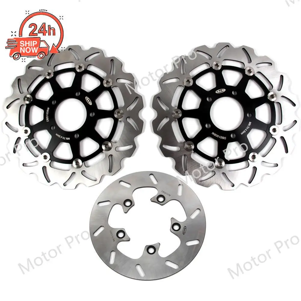 For Suzuki GSXR 600 2004 2005 Front Rear Brake Disc Disk Rotor Kit Motorcycle Accessories GSX R GSX-R GSXR600 04 05 GOLD