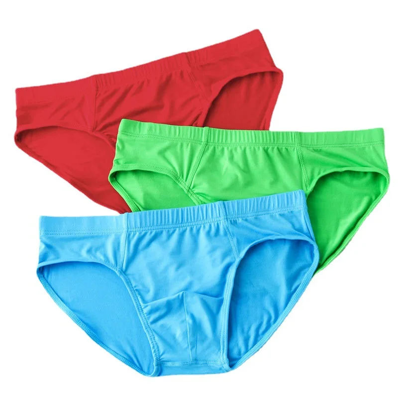 Plus Size Sexy Men Underwear Briefs U Bulge Pouch Man Modal Breathable Panties Underpants Elastic Mid Waist Mens Underwear Homme