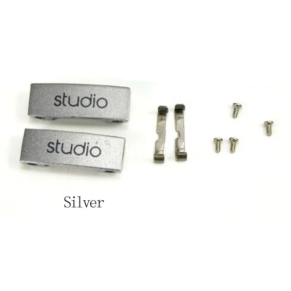 SHELKEE vervangende metalen sluiting, logo-connector en reparatieonderdelen voor Beats Studio2 Studio 2.0 draadloze hoofdtelefoon.