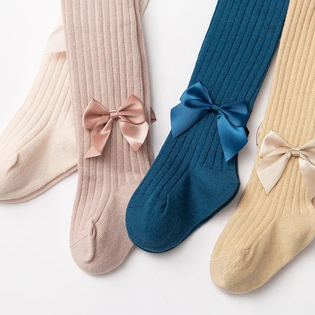 

Autumn new children pantyhose cute princess fashion bow warm kids baby girls pantyhose cotton dance girls tights