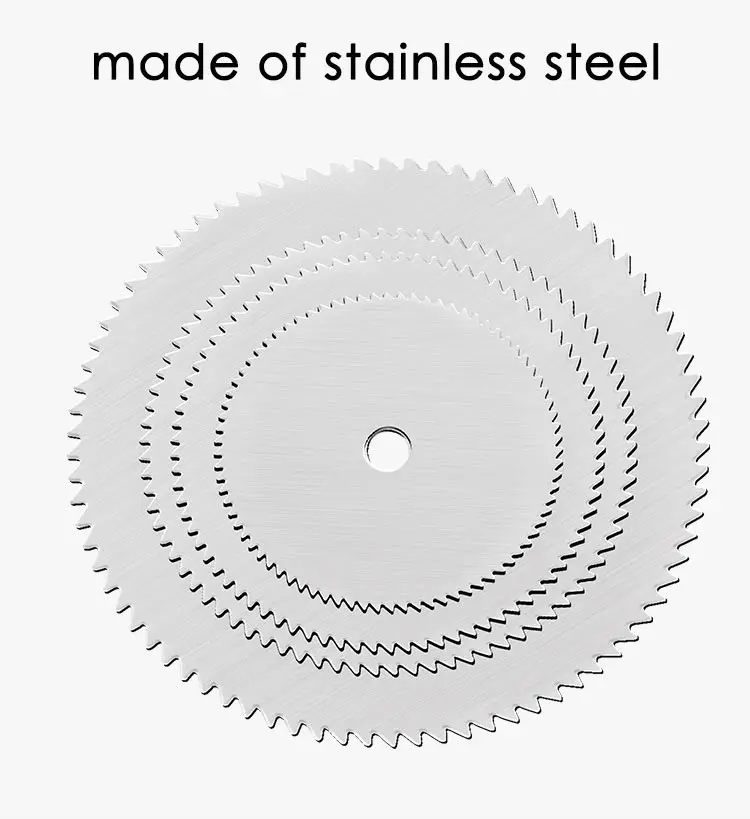 11pcs Wood Saw Blades Disc Wood Cutting Discs Drill Mandrel Stainless Steel Metal Cutting Disc for Dremel Rotary Tools Cutoff