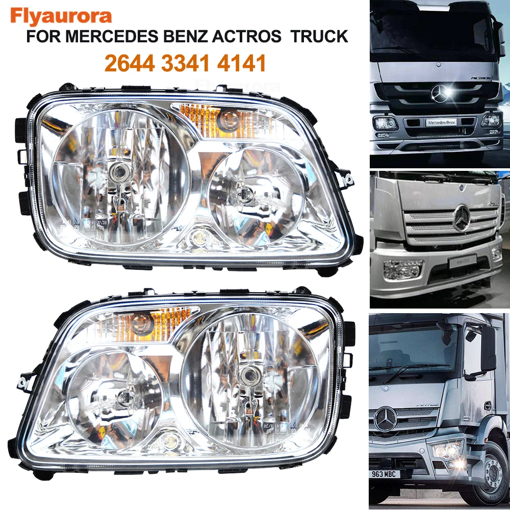 

For Mercedes-benz Truck Actros MP2 MP3 2644 3341 4141 2641 1Pair 24V Car Headlights Fog Lamp Emark E11 Heavy Trucks Accessories