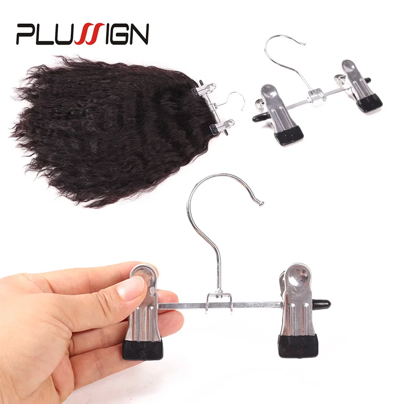 Plussign Wig Bag With Hanger Professional Wig Packaging Wig Bags Organizer Hanger 1 Set Cheap Wig Storage For Hair Extension