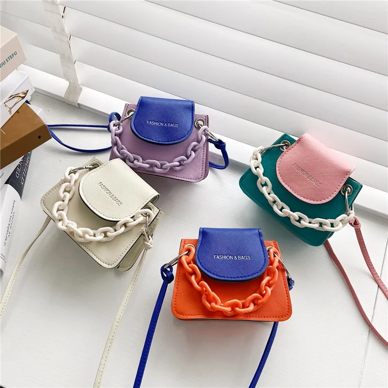 Contrast Color Mini PU Leather Crossbody Bags For Women 2021 Summer MINI Shoulder Handbags Female Cross Body Bag