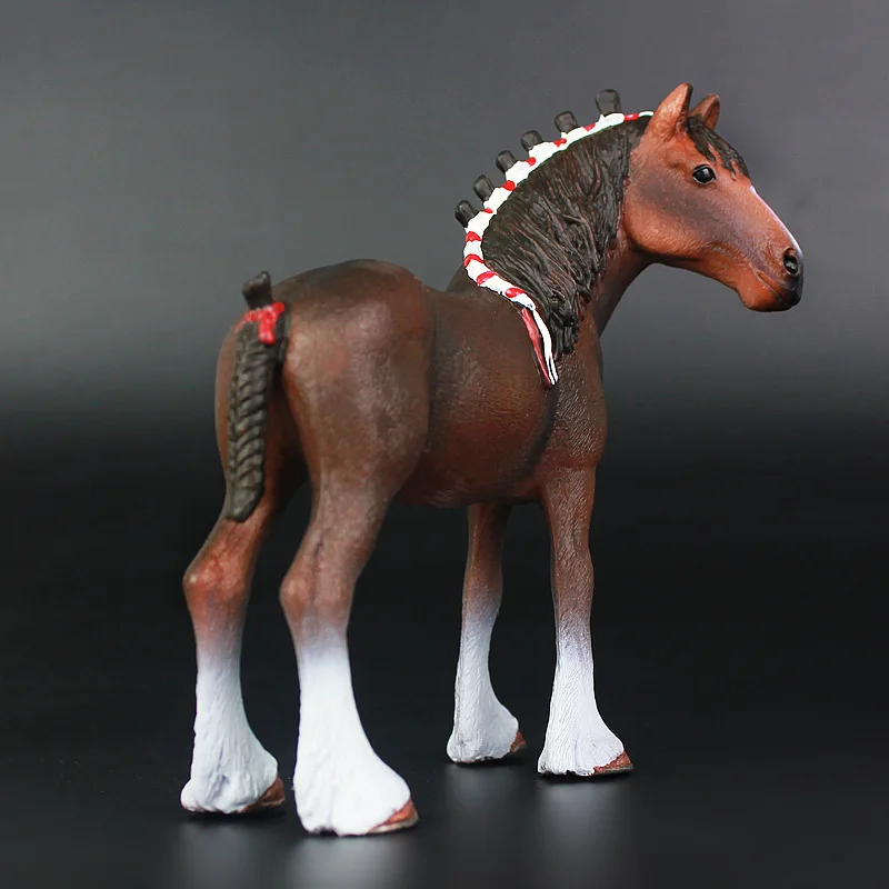 Clydesdale Horse Models PVC Toys Gifts Collections Forest Wild Farm Animal Horse Model Action Figures Horse Figurines Kid