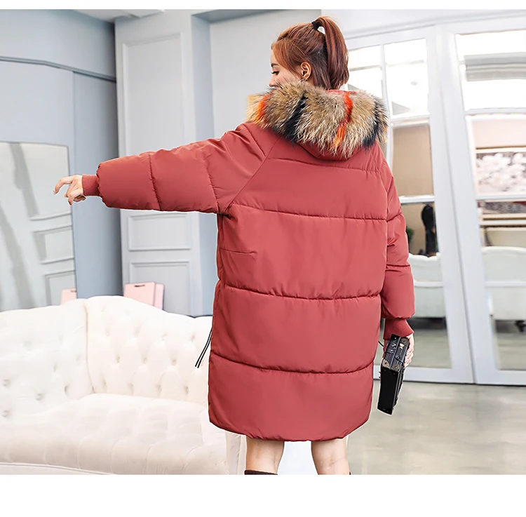 

winter coat thickened parka women 2020 New Students Loose Long Padded Jackets Warm Hooded Overcoat chaqueta feminino