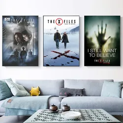 Classic Movie The X-Files Posters Alien UFO  I Want To Believe White Coated Paper Poster Bar Home Decor Painting Wall Sticker