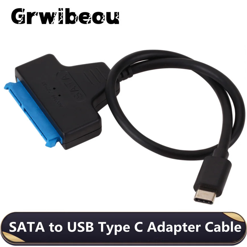 3.1 usb usb c para sata conversor usb 3.1 tipo-c cabo adaptador para 2.5 "disco rígido ssd sata para tipo c cabo de disco rígido de alta velocidade