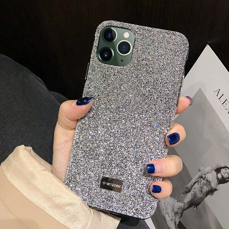 blingbling glitter Diamond Shining luxury Shockproof Back Case Cover For iPhone 13 Pro Max 16 Pro MAX 14 15 funda girl