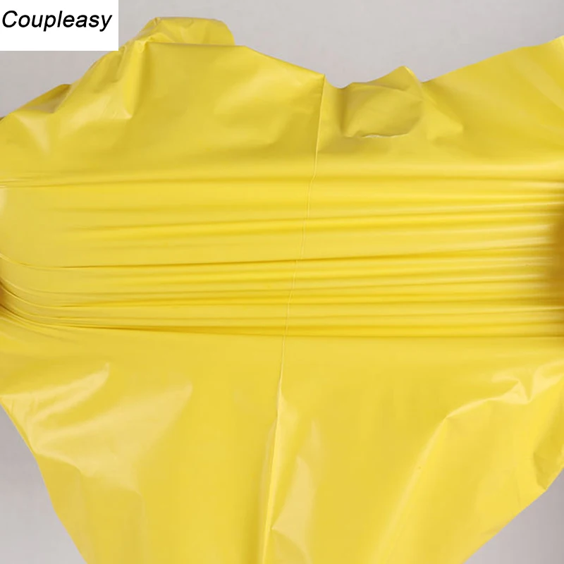 Enveloppe plastique jaune auto-adhésive, 7 tailles, 10 pièces, sacs de rangement de courrier, sac d'expédition de courrier Postal, enveloppes d'emballage Express