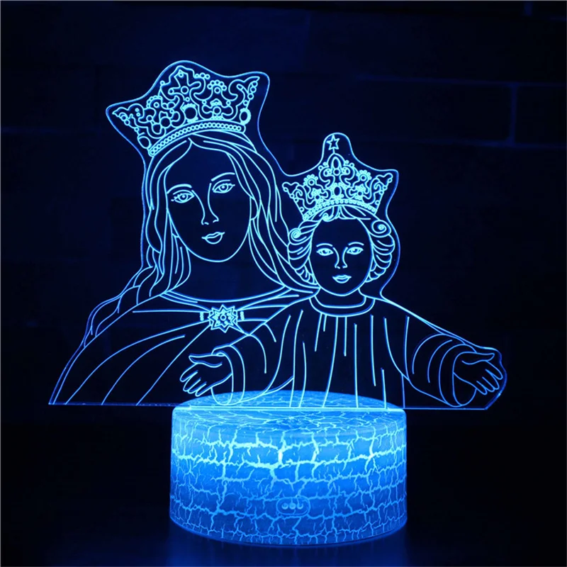 Bible 3d Lamp Illusion Night Lights Creative Cross Table Lamp Christian Church Decor Bedside Light Holiday Gifts Christian