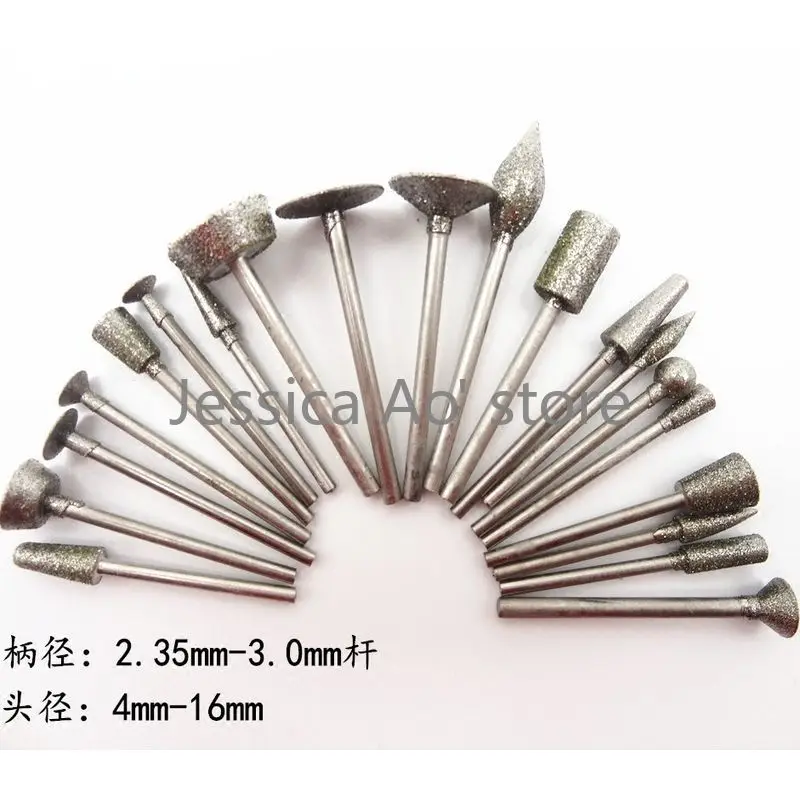 

40pcs Stone Diamond Grinding Needle Jade Carving Rotating Burr Abrasive Cutters Emery Grinding Head Jewellery Carving Tools