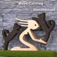 Wooden Dog Figurine for Decoration #2
