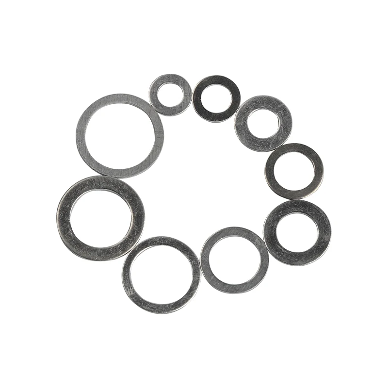200Pcs Aluminum Flat Washer Gasket Set Flat Ring Seal Kit Set M5/M6/M8/M10/M12/M14 with Box