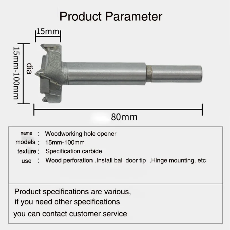 Forstner Wood Drill Bit Self Centering Hole Saw Cutter Woodworking Tools Set 15mm,20mm,25mm,30mm,35mm Forstner Drill Bits