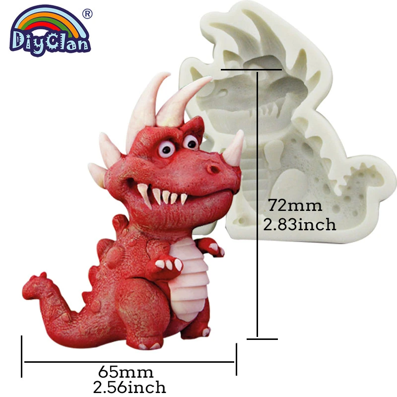 Dinosaur Mastic Silicone Mold For Cake Decor Aroma Fondant Moulds Novel Egg Chocolate Polymer Clay Crafts Molds For Baking