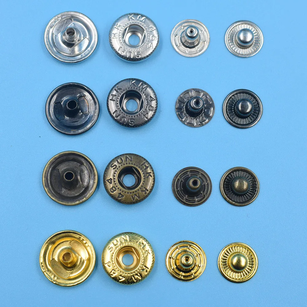 50 sets silver/bronze/black/gold snap buttons press stud with the suited mold DIY Apparel Craft sewing bulk clothing toolkit