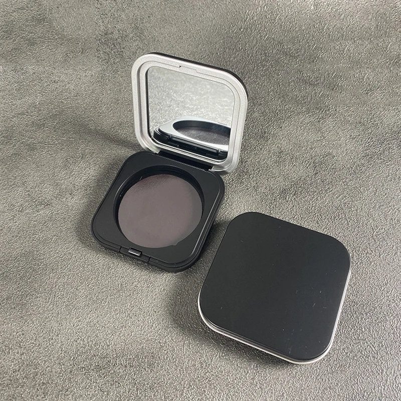 DIY Blush Box with Mirror Foundation Box Portable Matte Black Empty Magnetic Cosmetics Palette High Light Powder Compact