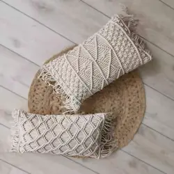 2020 New  Macrame Handmade Cotton Thread Pillow Covers Sofa Cushion Cover Decorative Pillowcases Home Textile