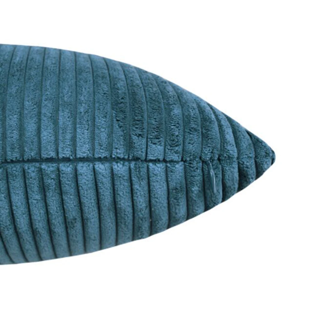Gestreifter Cordstoff, einfarbig, Kissenbezug, 45/50/60 cm, Sofa-Bett-Dekoration, klassischer einfacher Kissenbezug NPCJC-C – Detail 6