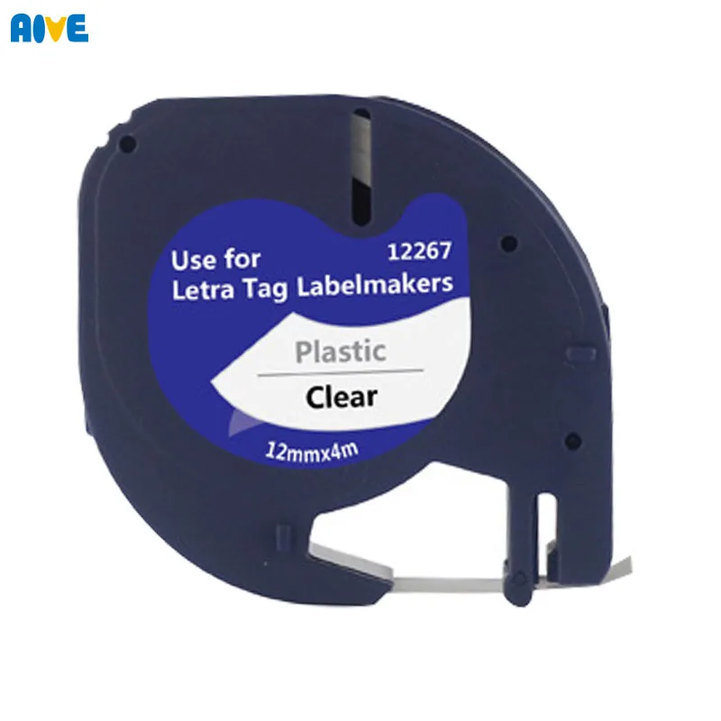 Aive 91201 12 مللي متر متوافق Dymo LetraTag 91331 91221 59422 59421 91200 الحساسة للحرارة الشريط ل LT-100H/100T زائد QX-50 طابعة