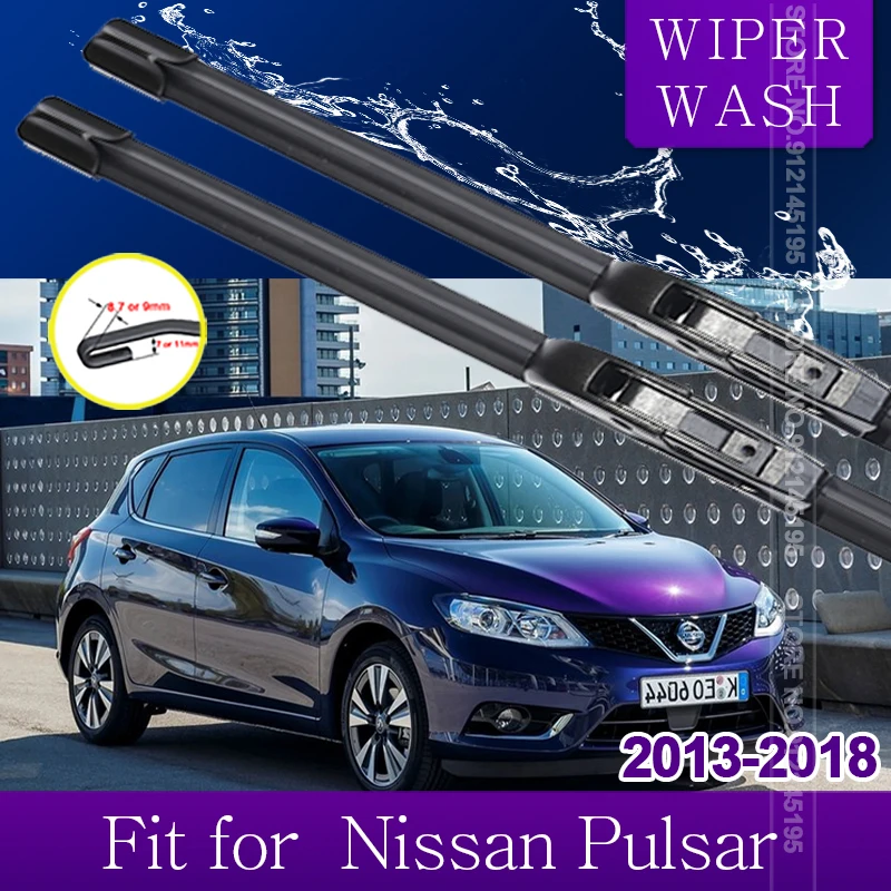 

for Nissan Pulsar C12 C13 2013 2014 2015 2016 2017 2018 Wiper Blade Car Accessories Stickers Front Windscreen Windshield Wipers