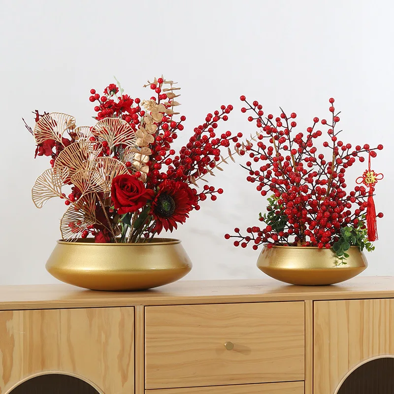 Vaso Hidropônico De Metal Moderno Artesanato De Vaso De Ouro Planta De Bancada De Luxo, vaso De Flores Em Vaso, Decoração Da Sala De Estar