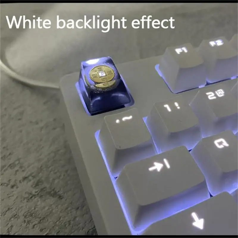 Gold Coin Copper Resin Keycaps For Mechanical Keyboard  Custom Keycap Buttons Key Cap For Cherry Mx Switch Gk61 SK64 RK87 Ingots