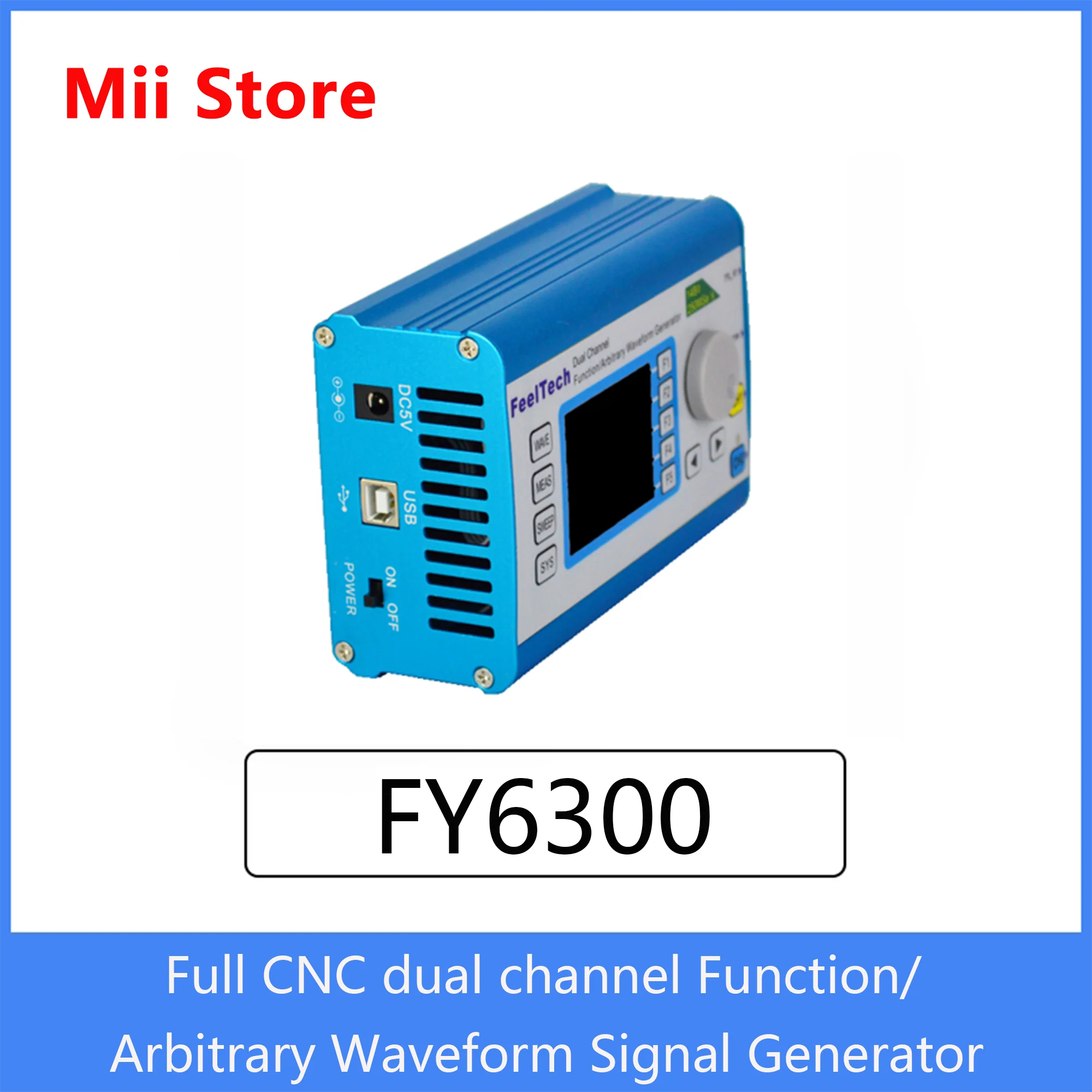 FY6300 generatore di segnale 60MHz generatore di frequenza generatore di segnale di frequenza sinusoidale blu generatore di forme d'onda