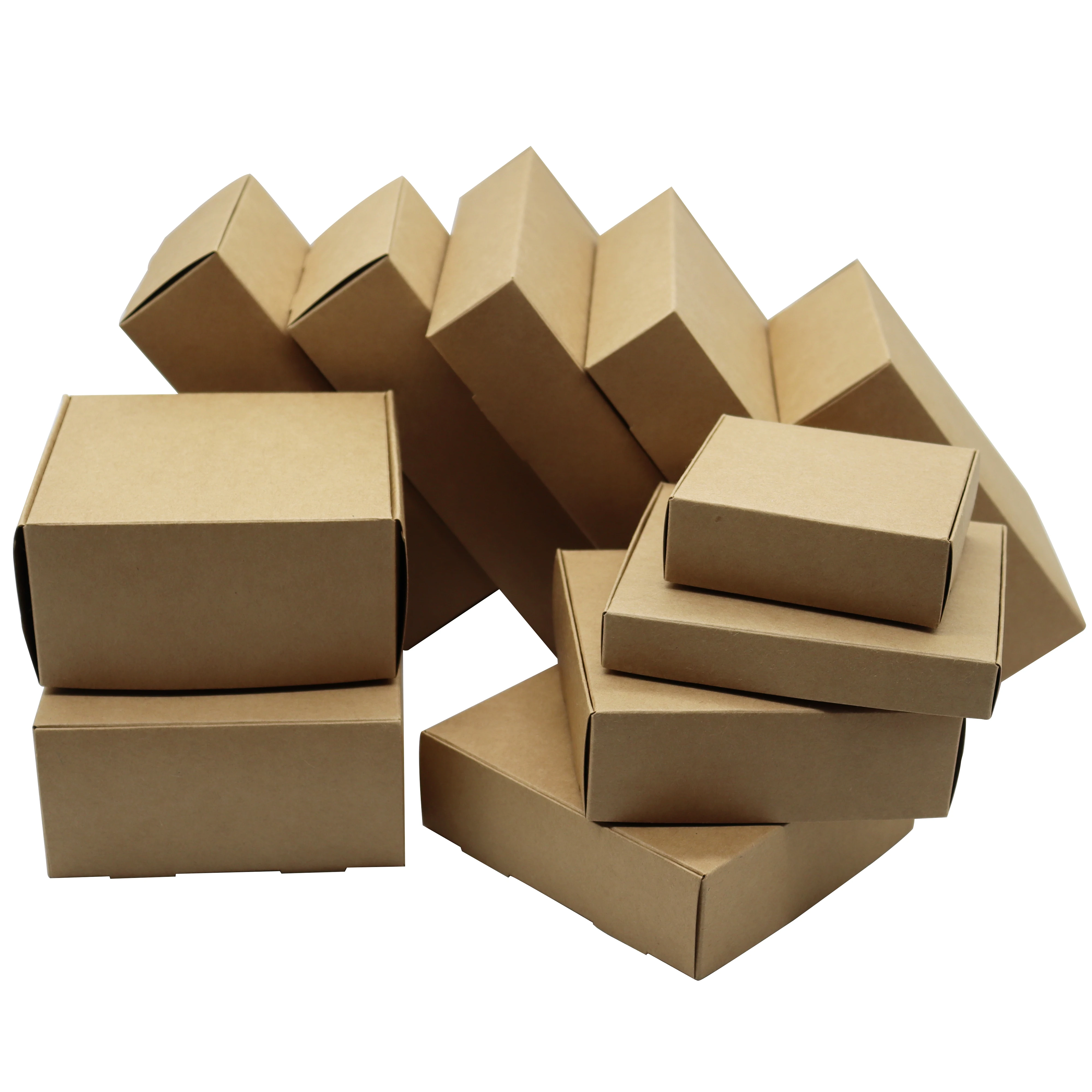 30Pcs 26 Sizes Carton Small Gifts Packaging Box Blank Kraft Gift Cardboard Boxes