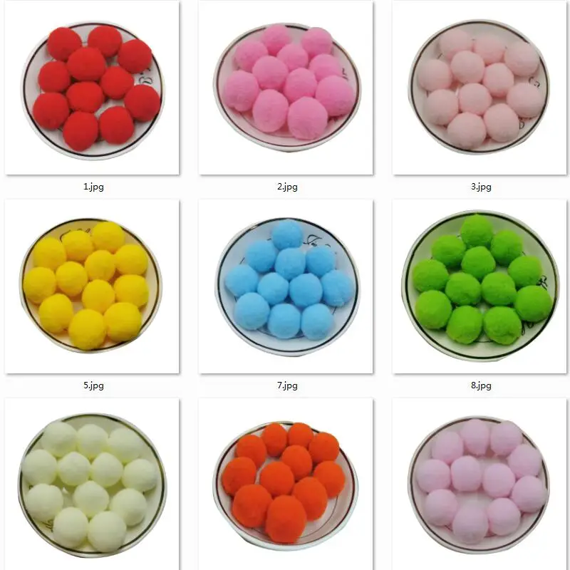 50Pcs 25 millimetri Pom poms Misto Morbido Rotondo A Forma di Pompon Palle Soffici Pompones FAI DA TE Fatti A Mano Da Cucire Artigianali per bambini