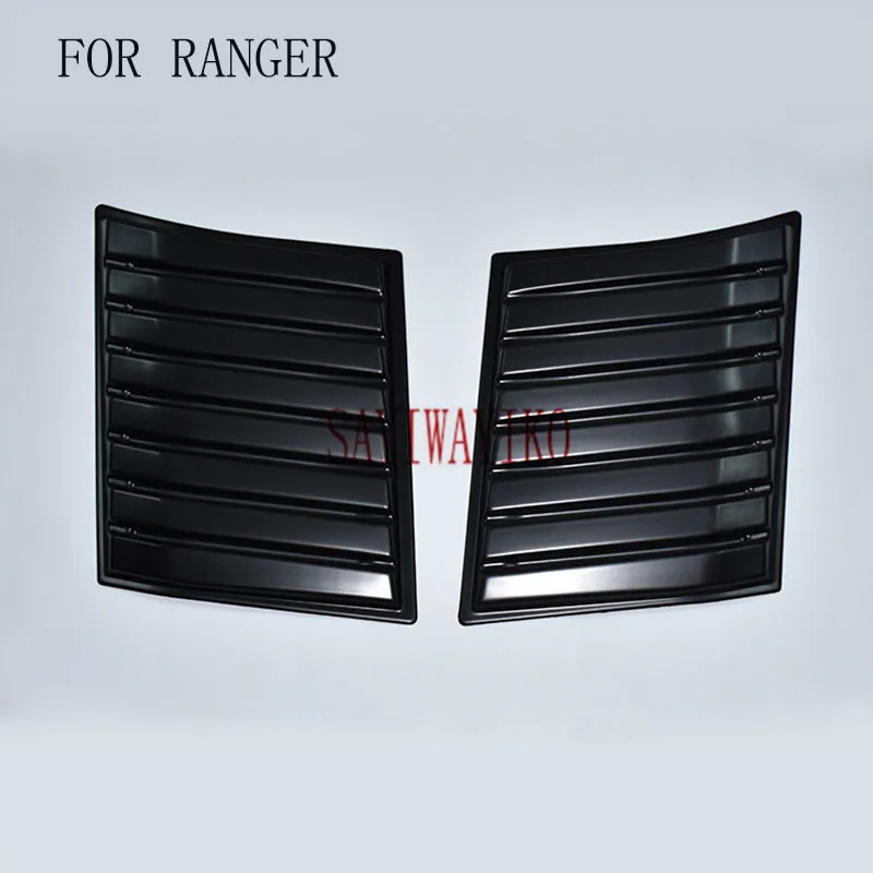 

car styling 2pcs for 2012-2017 ranger t6,T7,XLT Car Styling Stickers ABS Decorative Air Flow Intake Scoop Bonnet Vent Cover