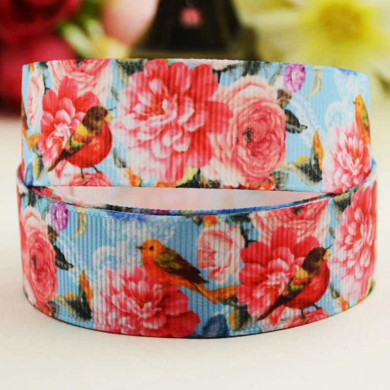 22mm 25mm 38mm 75mm Ruban satin Cactus Flowers Cartoon Character printed Grosgrain Ribbon party decoration 10 Yards