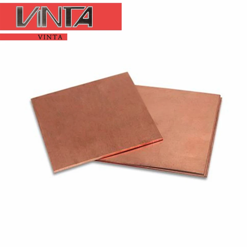 T2 Purple copper plate CNC machining Pure red copper conductive copper plate 1/1.5/2/3/5/10mm  Laser processing custom DIY