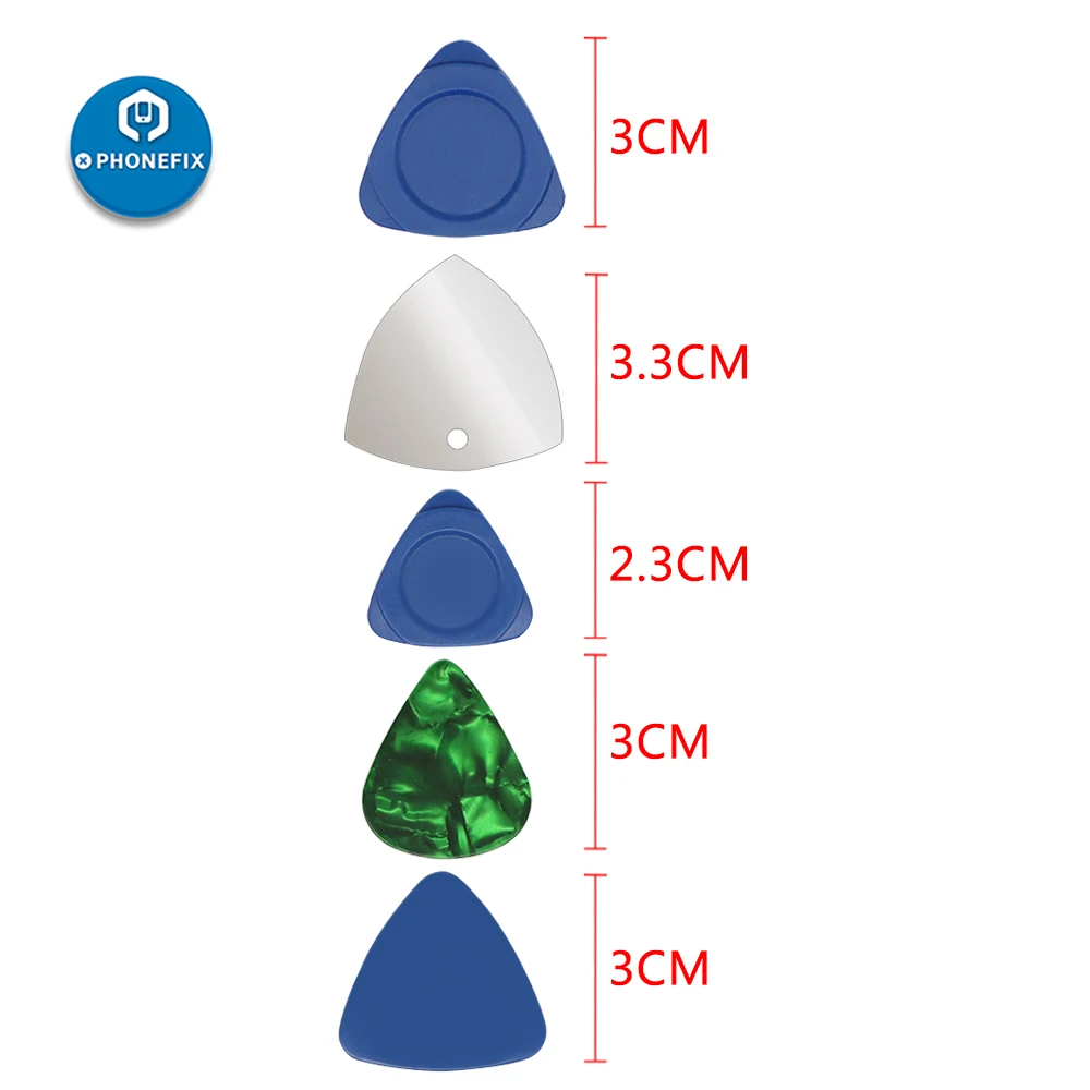 PHONEFIX 10 pezzi triangolo leva pezzi leva leva Multisize apertura leva Set di strumenti telefono cellulare schermo LCD strumento di apertura Kit di smontaggio