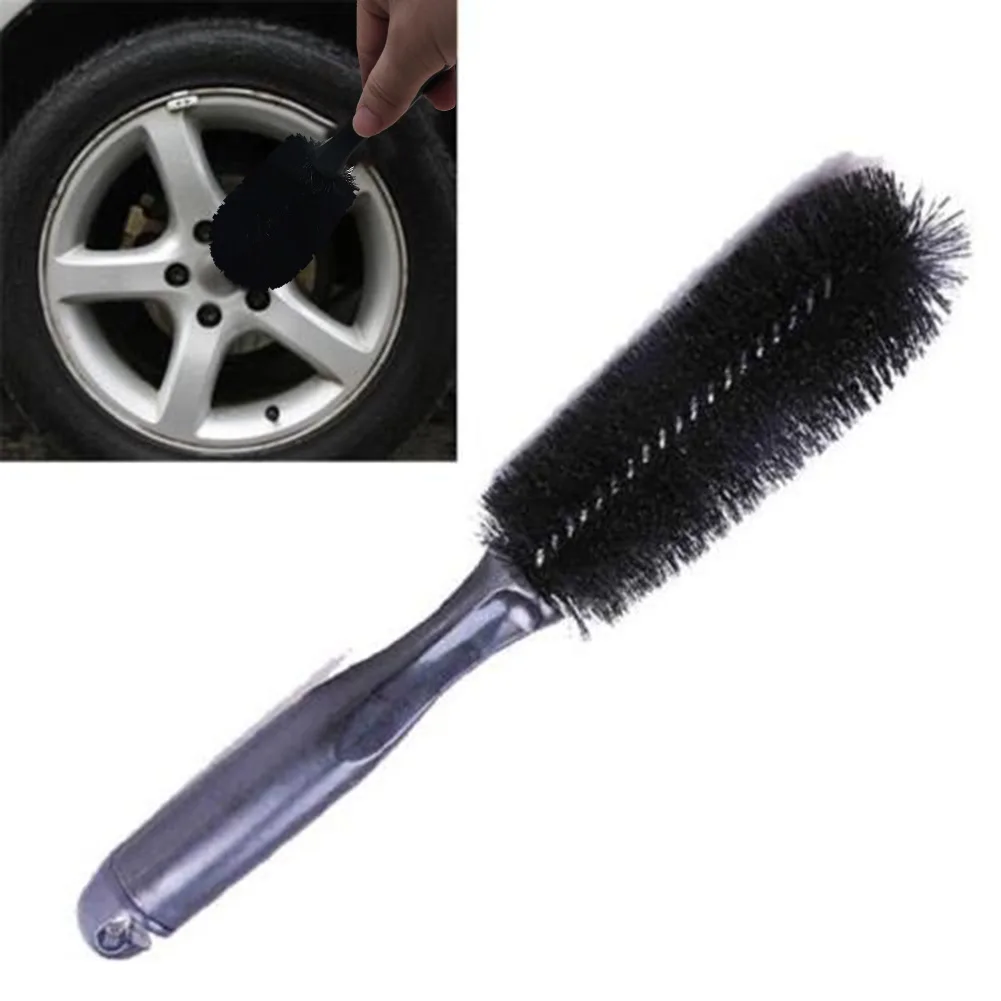 1Pcs Vehicle Wheel Brush Washing Car Tire Rim Cleaning Handle Brush Tool for Car Truck Motorcycle Bicycle Auto Car Brush Tool