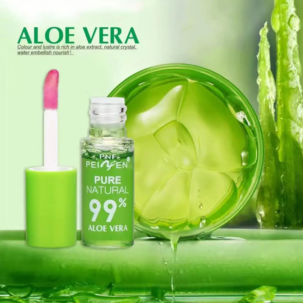 Aloe Color Changing Lip Gloss Lasting Waterproof Moisturizing Lip Balm Liquid Lipstick Makeup Lip Oil Care Beauty Cosmetic